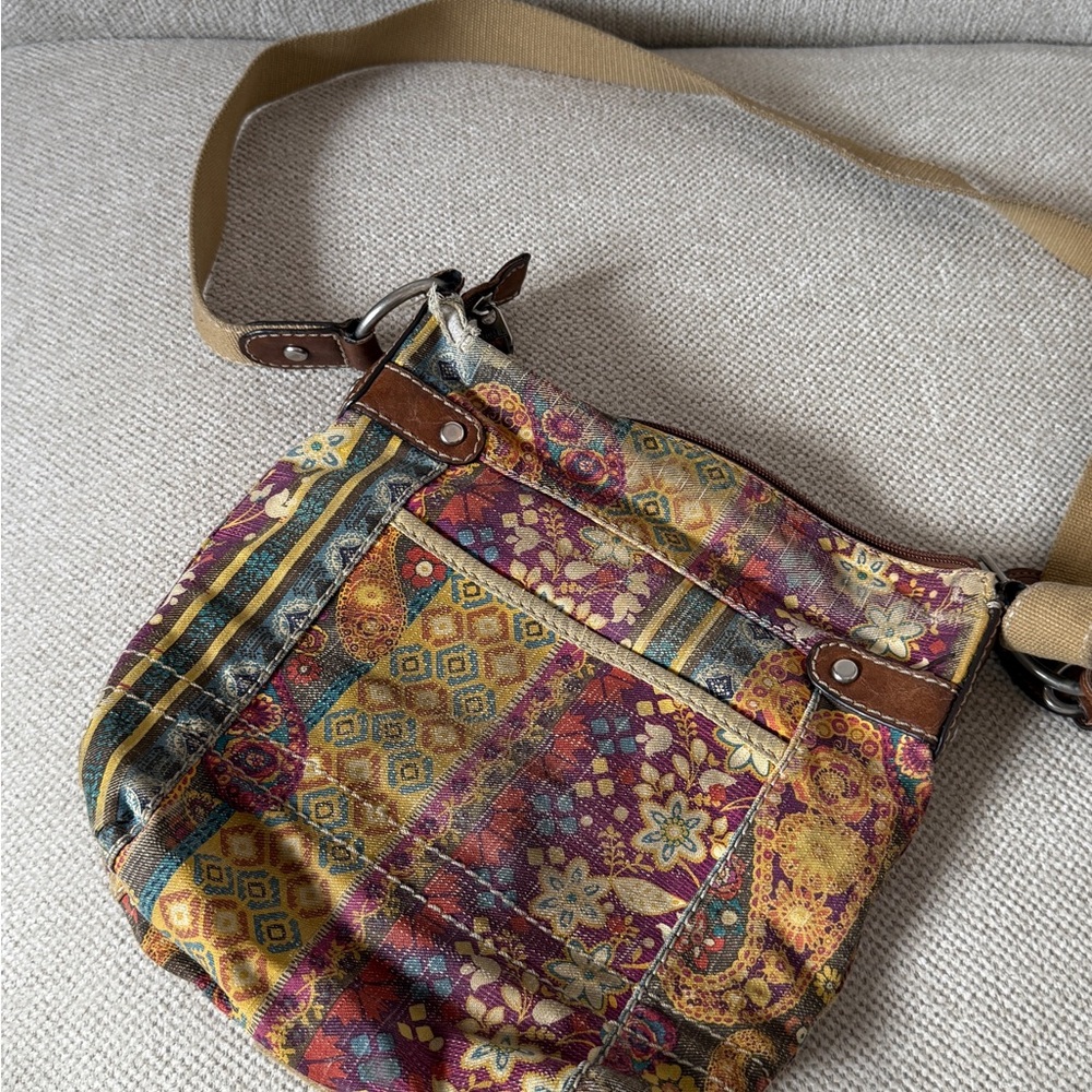 Fossil Floral Patchwork Crossbody Bag - Picture 9 of 10